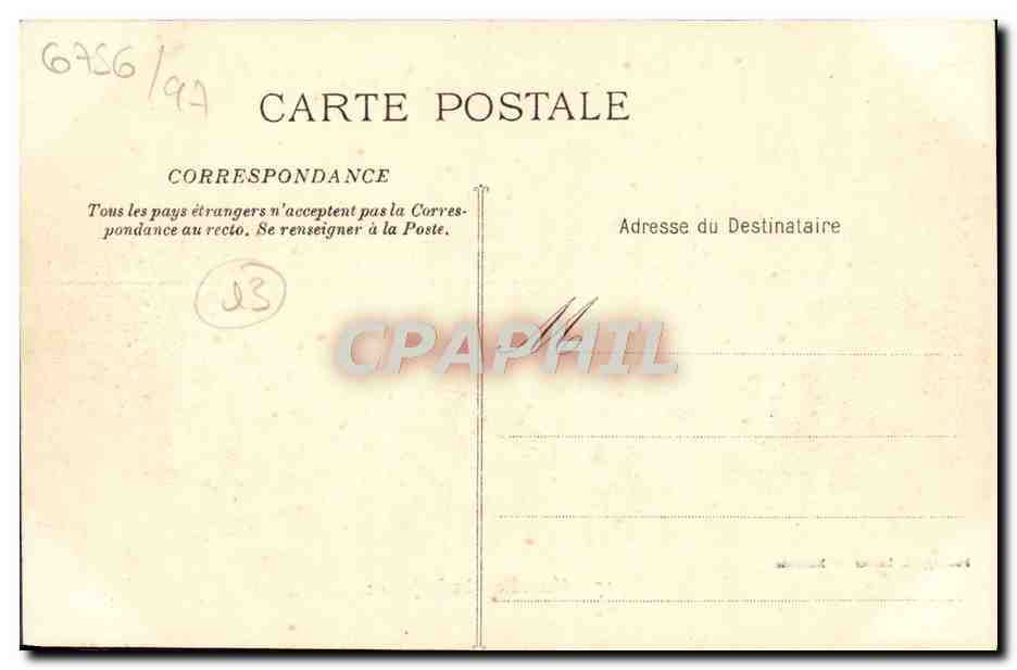 CPA Marseille La Prefecture — Verso