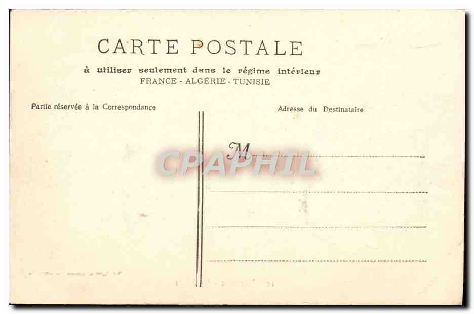 CPA Marseille Le Prado Tramway — Rückseite