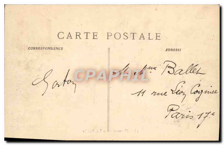CPA Marseille Le Prado Tramway — Rückseite