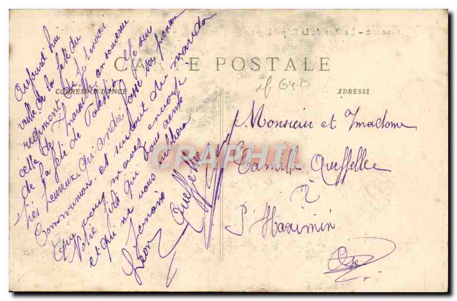 CPA Marseille La Rue De La Republique — Rückseite