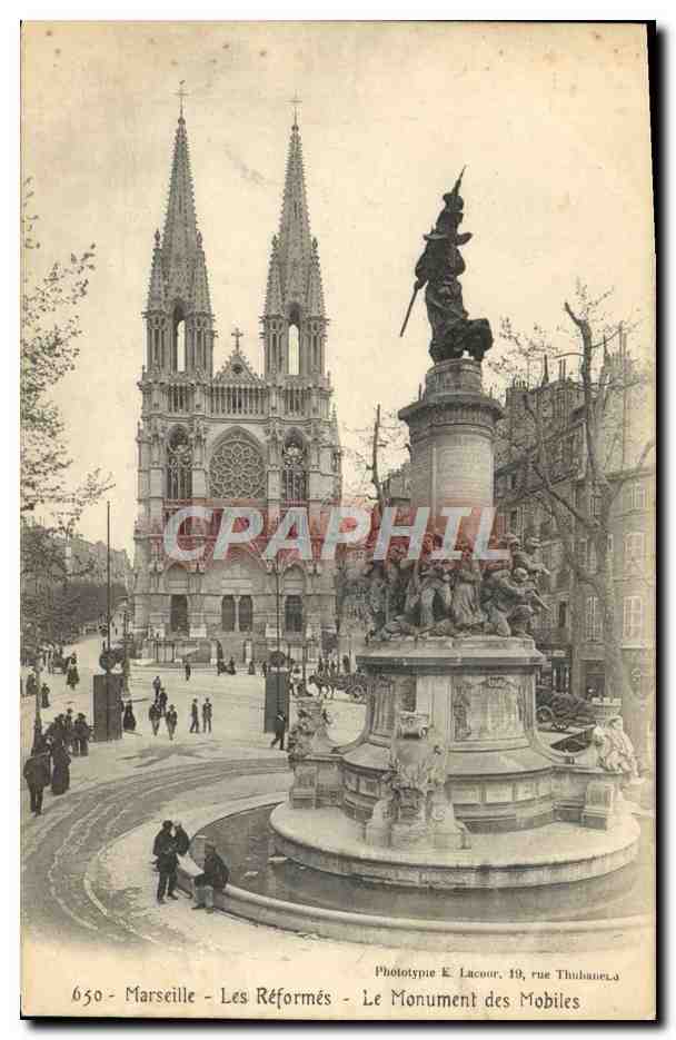 CPA Marseille Les Reformes Le Monument Des Mobiles