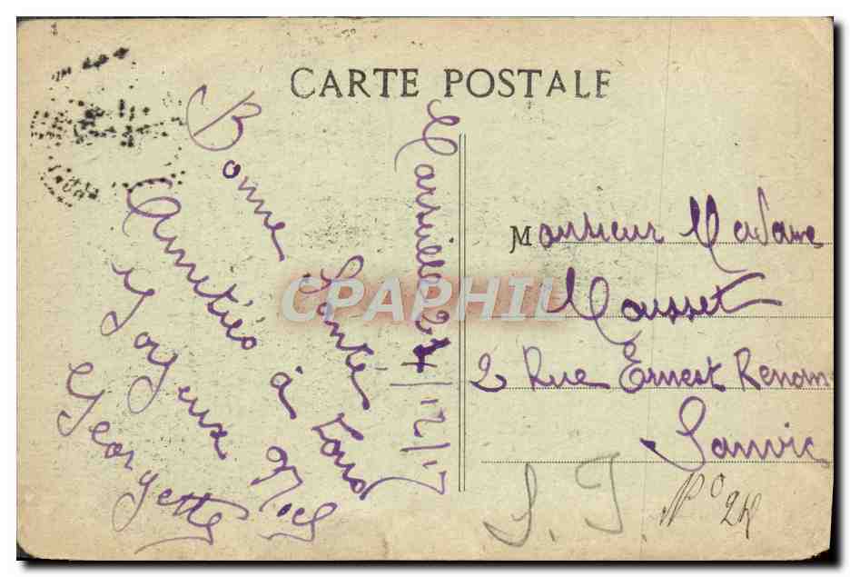 CPA Marseille Notre Dame De La Garde — Rückseite
