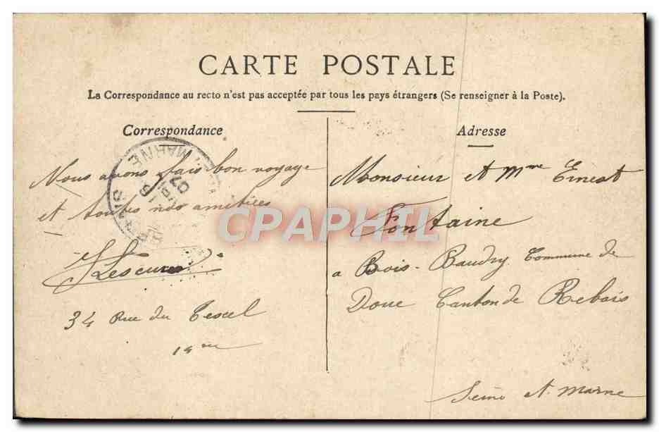 CPA Marseille La Cannebiere — Rückseite