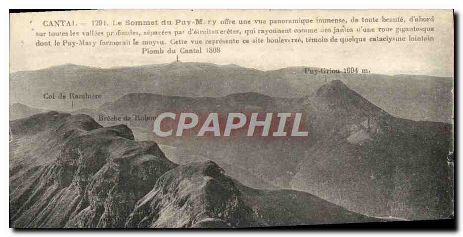 CPA Cantal Le sommet Du Puy Mary 