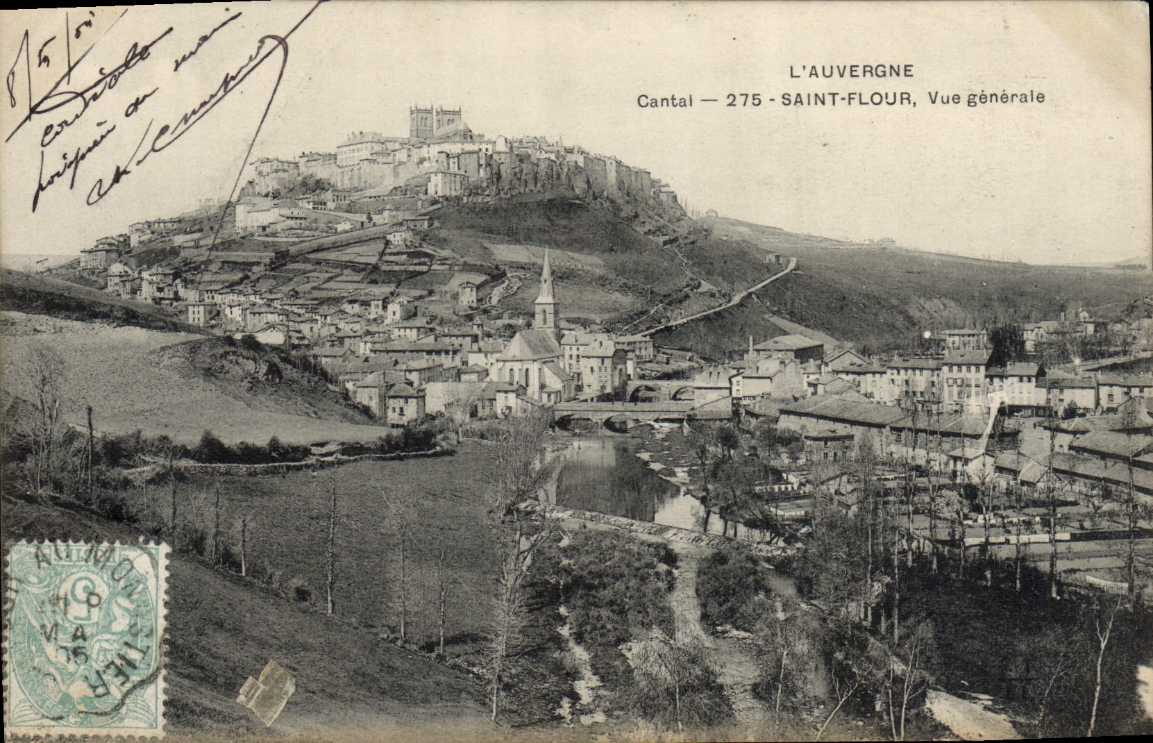 CPA L'Auvergne Saint Flour Vue Generale