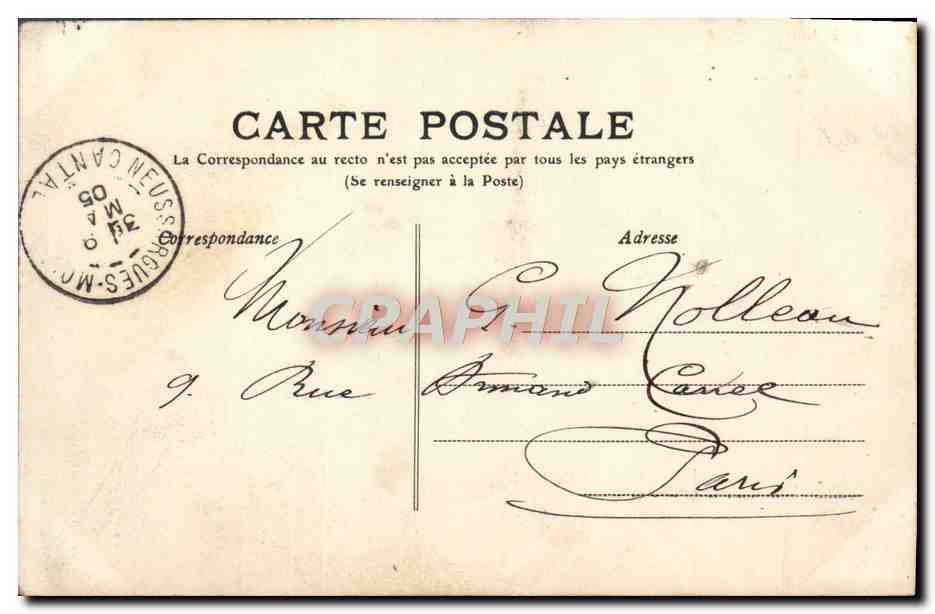 CPA L'Auvergne Saint Flour Vue Generale — Rückseite