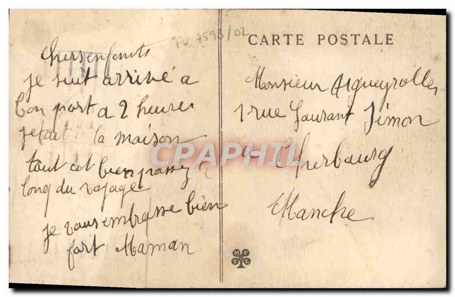 CPA L'Auvergne Cantal Laroquebrou L'Eglise — Verso