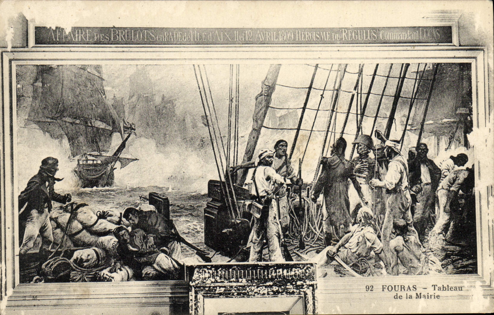 CPA Fouras Tabteau De La Mairie Affaire des brulots Ile d'Aix 12 avril 1809 