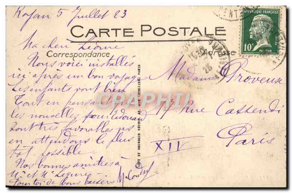 CPA Royan La Conche Du Chay Les Rochers Peche  — Back