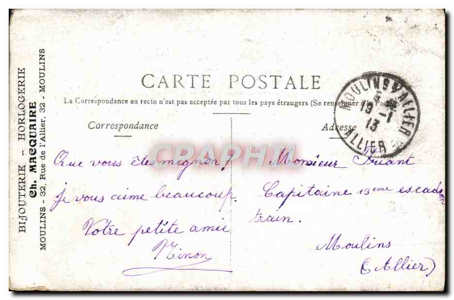 CPA Bourges La Cathedrale — Rückseite