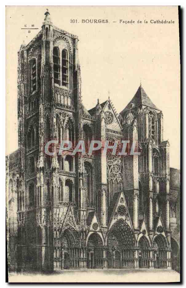 Bourges — Façade de la Cathédrale — E. Maquaire, n°201
