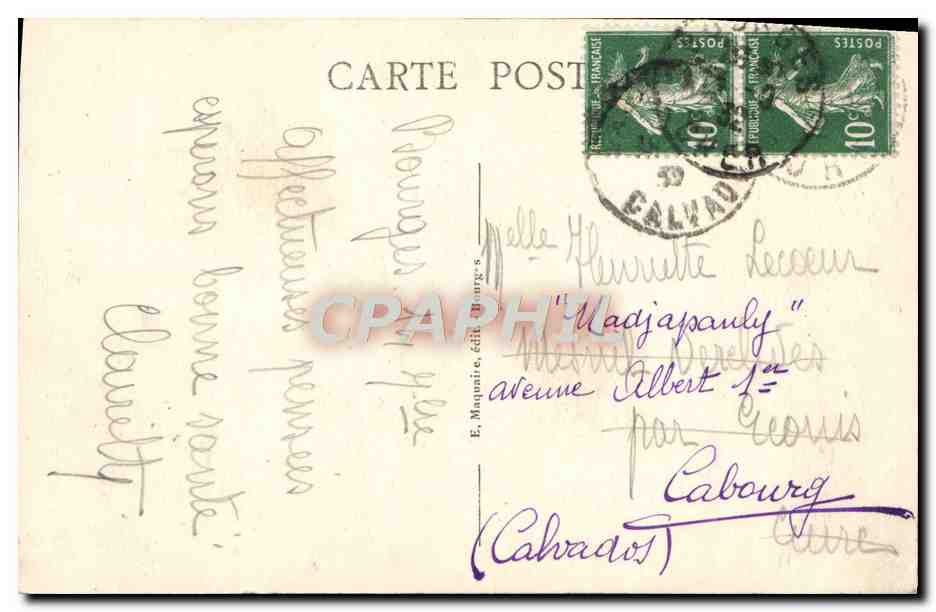 Bourges — Palais Jacques-Cœur. Cour intérieure — E. Maquinier, édit. Bourges, n° 304 — Verso