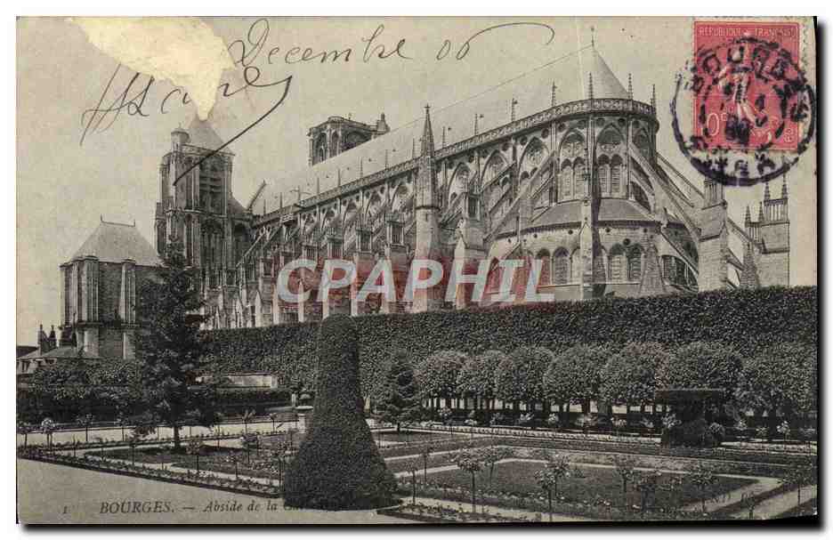 CPA Bourges Abside de la cathedrale