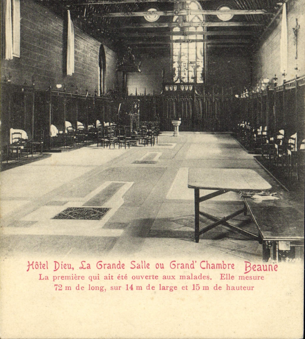 Hôtel Dieu, La Grande Salle ou Grand' Chambre à Beaune — éditeur Buncos Frères, n° 2423/98