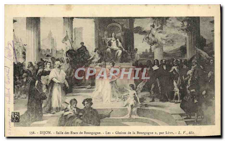 CPA Dijon Salle des Etats de Bourgogne Les gloires de Bourgogne par Levy