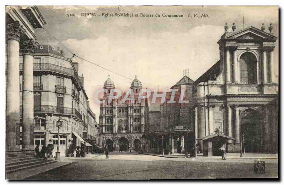 CPA Dijon Eglise St Michel Et Bourse du Commerce