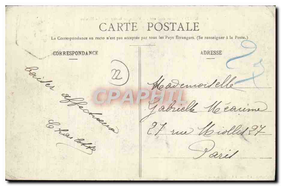 CPA Kerity Vallee de Beauport Le moulin — Rückseite
