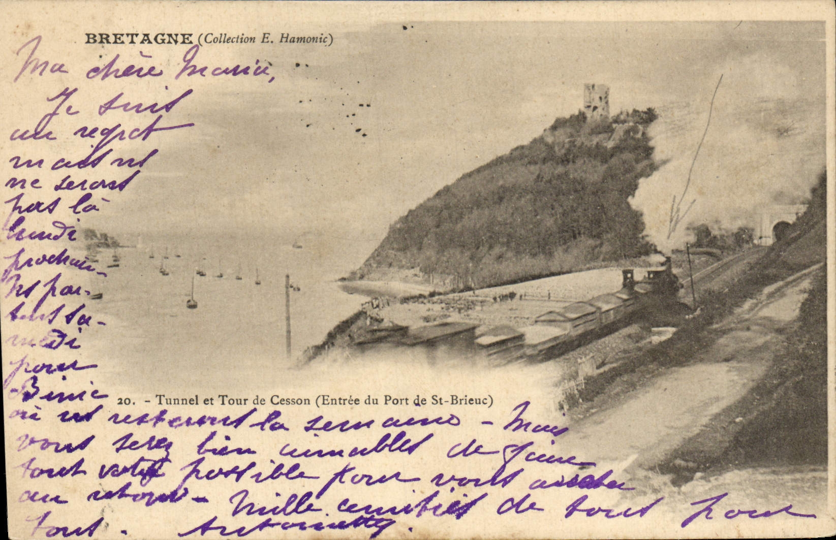 Tunnel et Tour de Cesson — Entrée du Port de St-Brieuc — Collection E. Hamonic