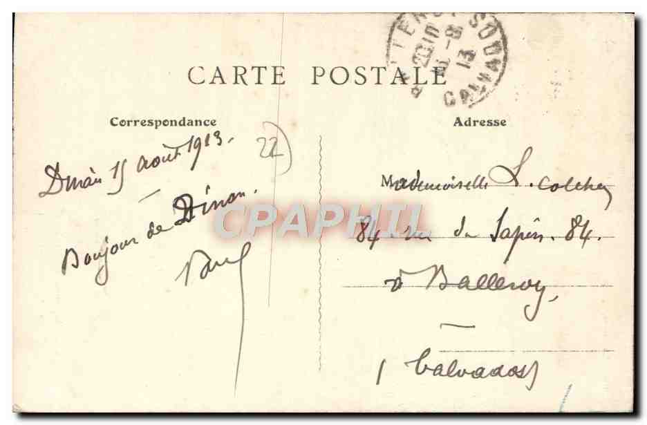Dinan (C.-du-N.) — Rue et Porte du Jersual — Edit. J. Passemard, Dinan — Reverso