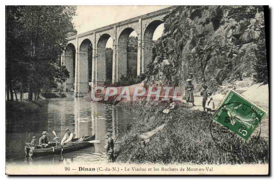 CPA Dinan Le Viaduc et les Rochers de Mont en Val