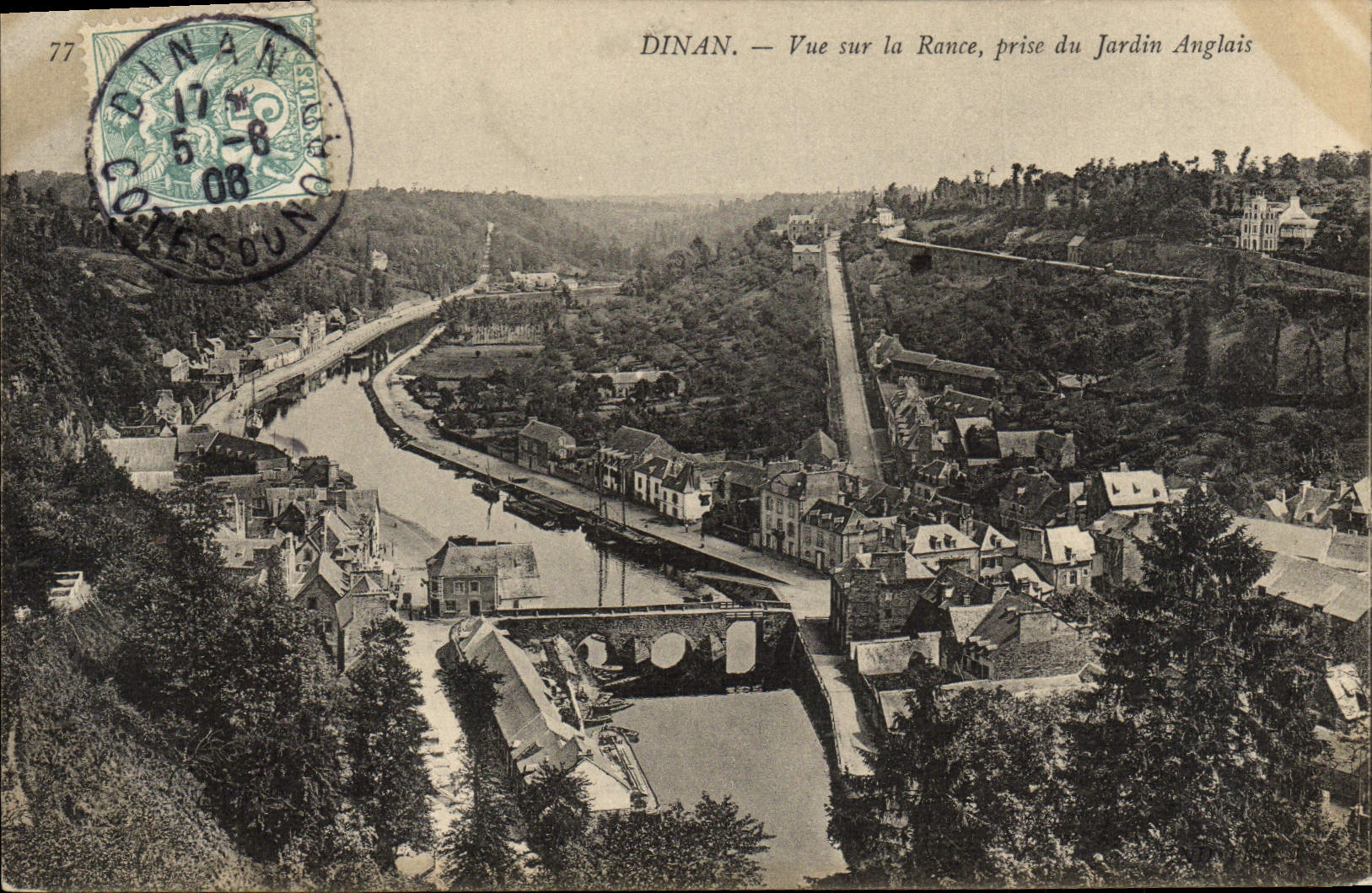 Dinan — Vue sur la Rance, prise du Jardin Anglais
