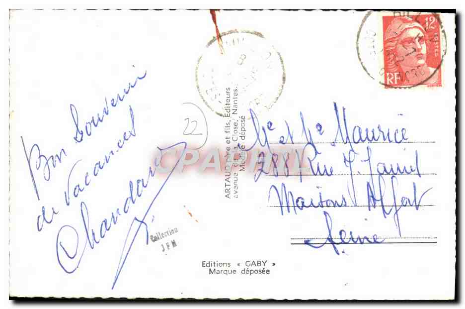 Hillion — Église, Hôtel Saint-Nicolas, Plage de l'Hottallerie, Usine et Moulin Rolland, Plage de Lermos — Éditions Gaby — Rückseite