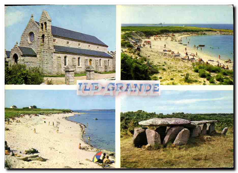 Île-Grande — Église, plage de Port-Gélin, allée couverte et dolmen — Éditions Jean Stoll