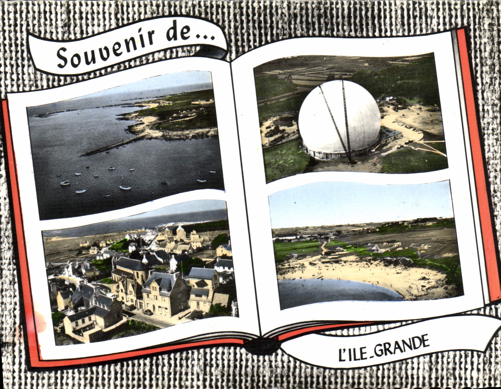 CPM Ile Grande Le port Le RAdome Le quartier de l'eglise Plage de Port Gelin