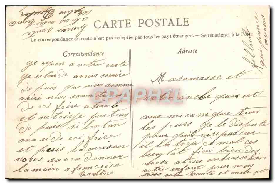 Lantic - Grabmal des Ritter Rosmadec — innen im Gotteshaus Notre-Dame de la Cour — Verlag Blanc, Nr. 72 — Rückseite
