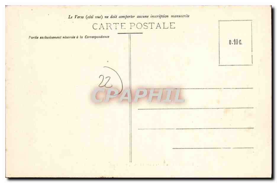 CPA Chateau de la Motte Olivet Pres Dinan  — Rückseite