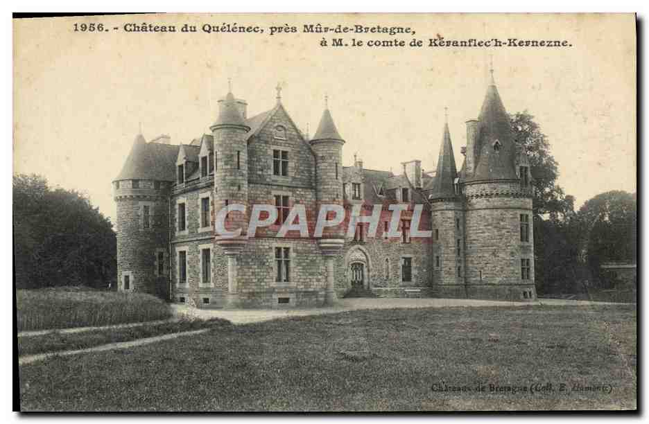 Château du Quélénec, près Mûr-de-Bretagne — 1956 — Éditeur E. Lamore (Goll, E. Lamore)