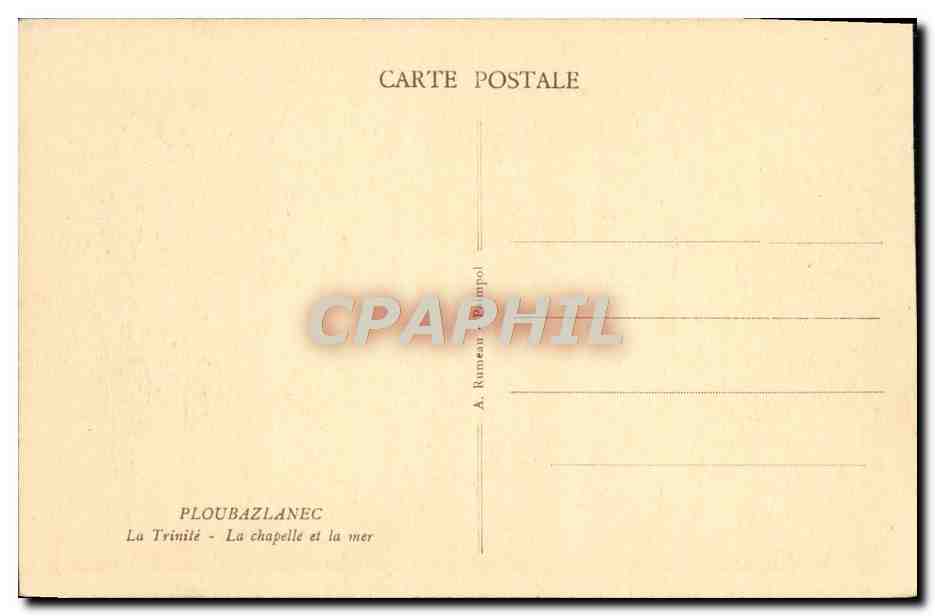 CPA Ploubazlanec La Trinite La chapelle et la mer — Rückseite