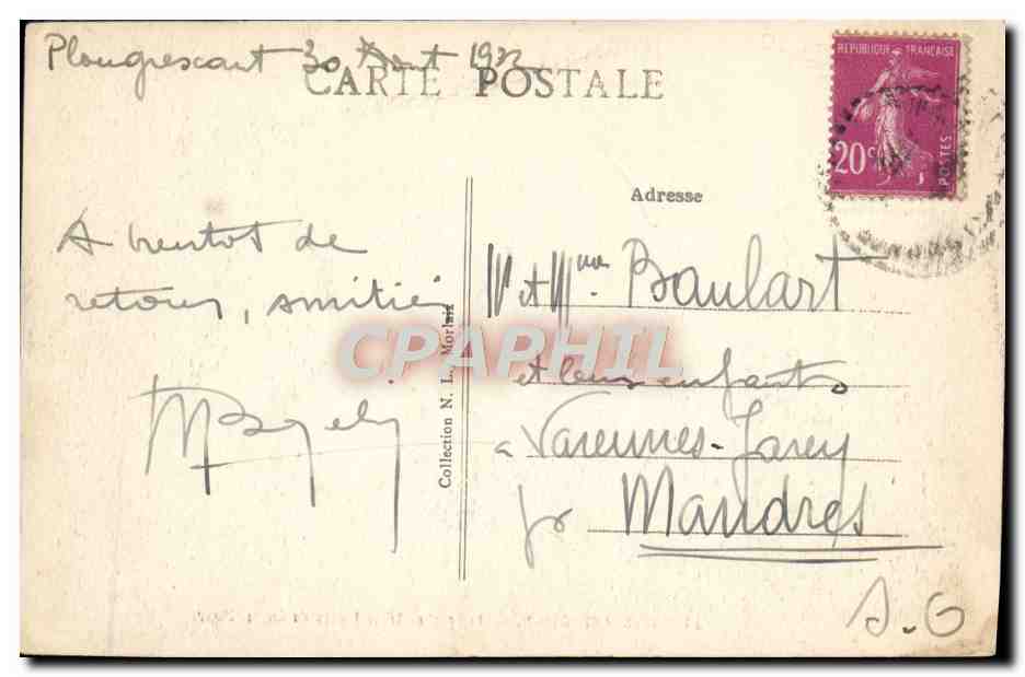 Plougrescant (C.-du-N.) — Les roches tremblantes de Castel-Meur — Verso