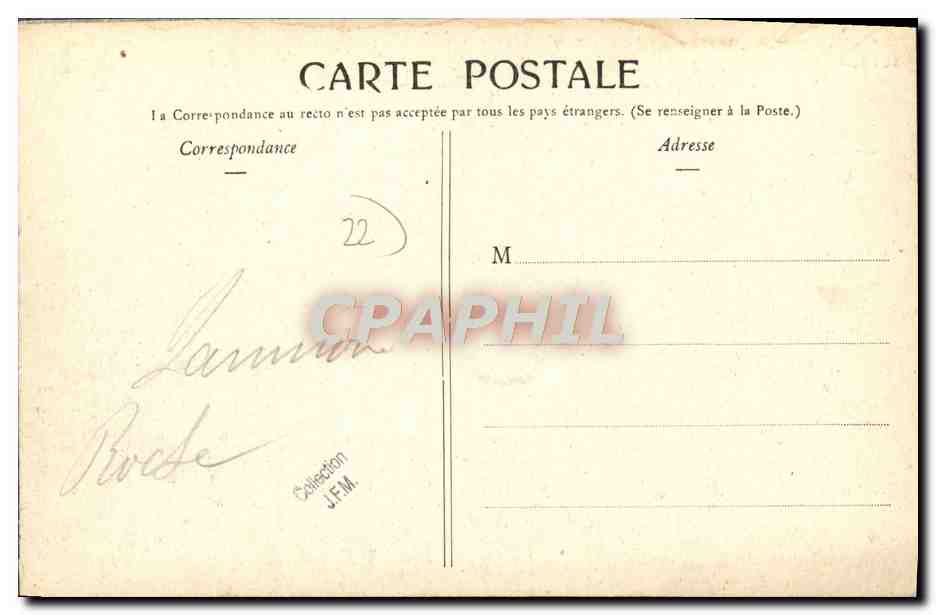 Chef-du-Bois, près La Roche-Derrien — Châteaux de Bretagne — Collection E. Hamonic, n° 1149 — Reverso
