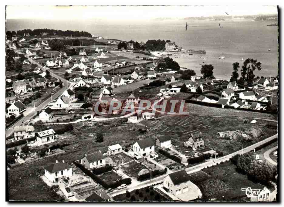 ST-JACUT-de-la-MER (C.-du-N.) — Vue générale aérienne et Port du Chatelet — Imprimeur Combier, Mâcon