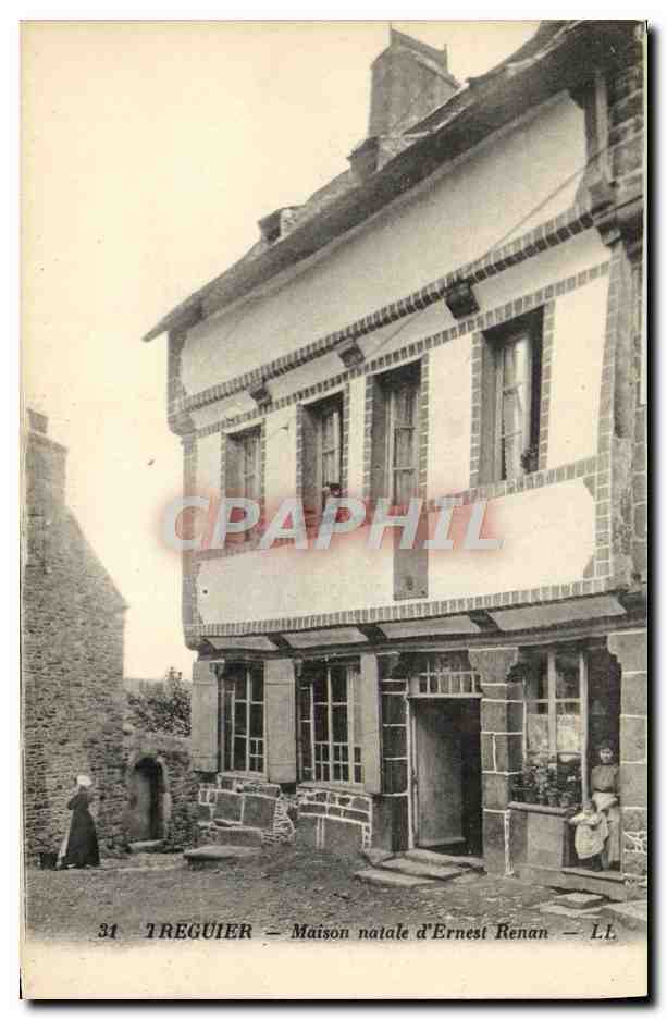 CPA Treguier Maison Natale d'Ernest Renan Femme Enfant