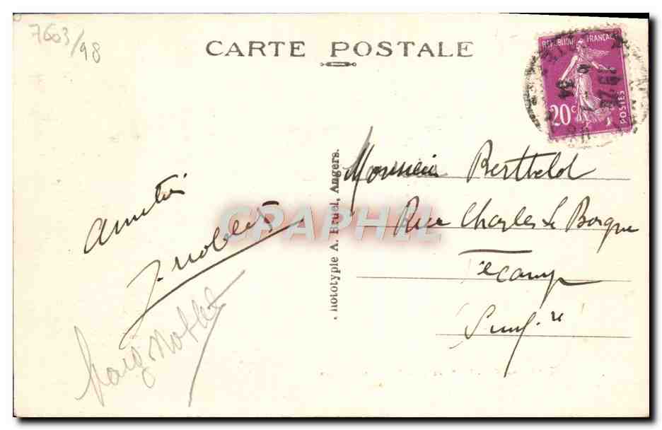 CPA Paimpol La plage et la falaise — Rückseite