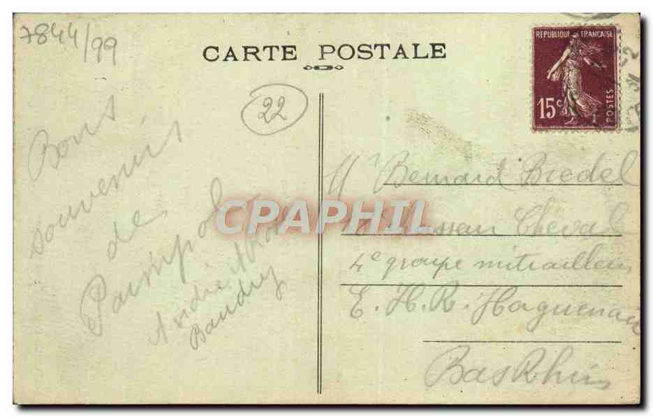 CPA Paimpol Le Monument aux Morts de la Guerre Militaria — Rückseite