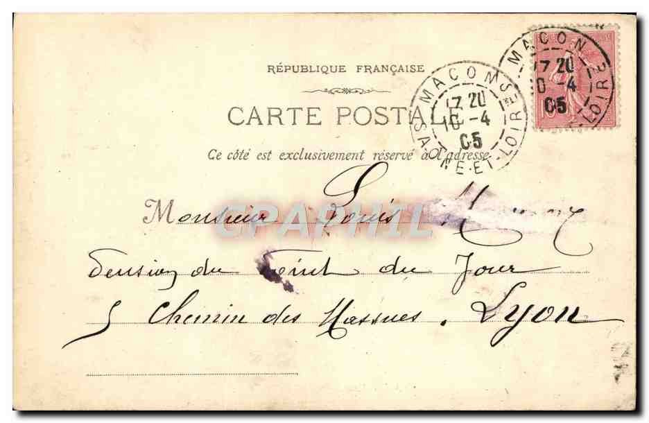 CPA Nimes L'Eglise Saint Paul — Rückseite