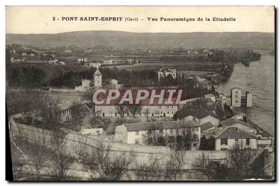 CPA Pont Saint Esprit Vue Panoramique De La Citadelle