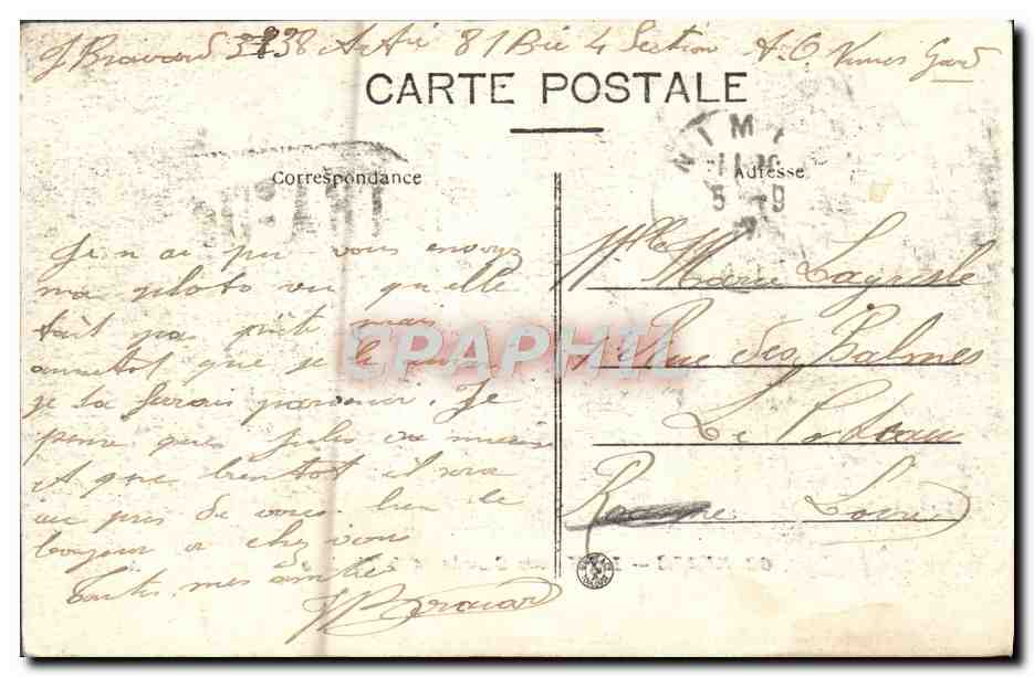 CPA Nimes La Maison Carree Et Le Theatre — Rückseite