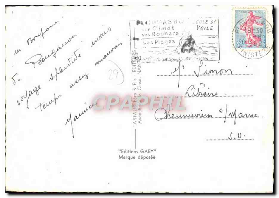 PLOUGASNOU — Paysages et sites — Éditeur Artaud Père & Fils, Nantes — Reverso