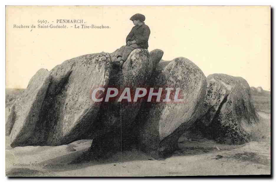 CPA Penmarch Rochers De Saint Guenole Le tire Bouchon Enfant