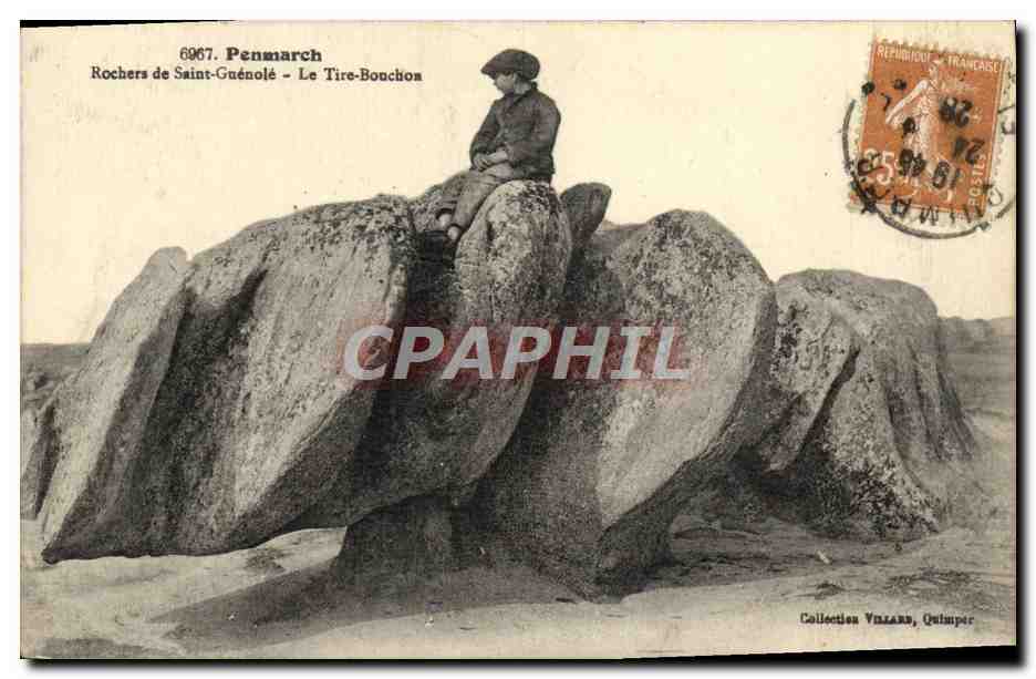 CPA Penmarch Rochers De Saint Guenole Le tire Bouchon Enfant