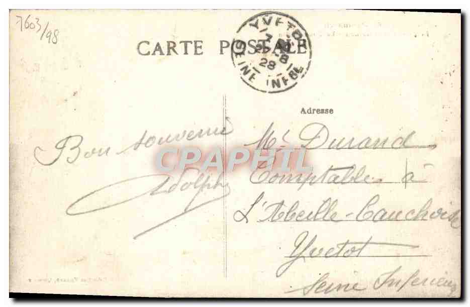 CPA Penmarch Rochers De Saint Guenole Le tire Bouchon Enfant — Rückseite