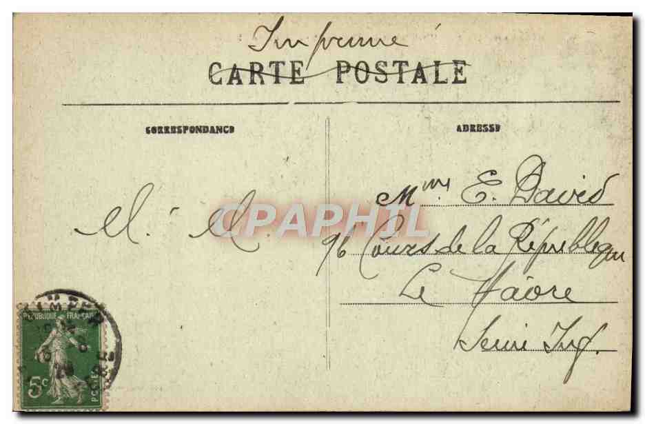 CPA Penmarch Les Rochers De Toul En Ifern Trou de l'enfer — Rückseite