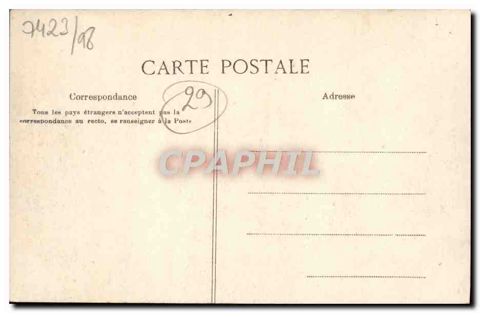 CPA Penmarch La Roche De Saint Guenole ou Furent enlevees les cinq victimes le 8 octobre 1870 — Rückseite
