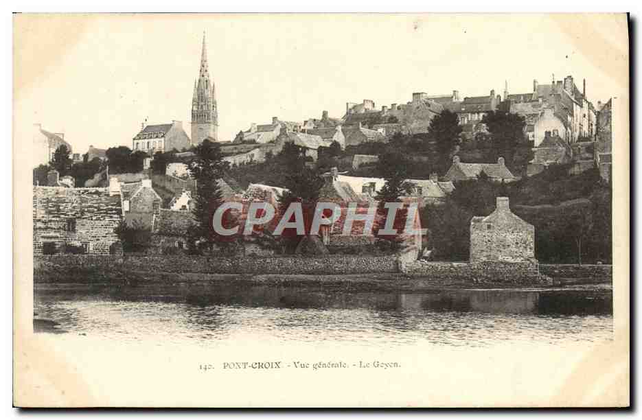 CPA Pont Croix Vue Generale Le Goyen