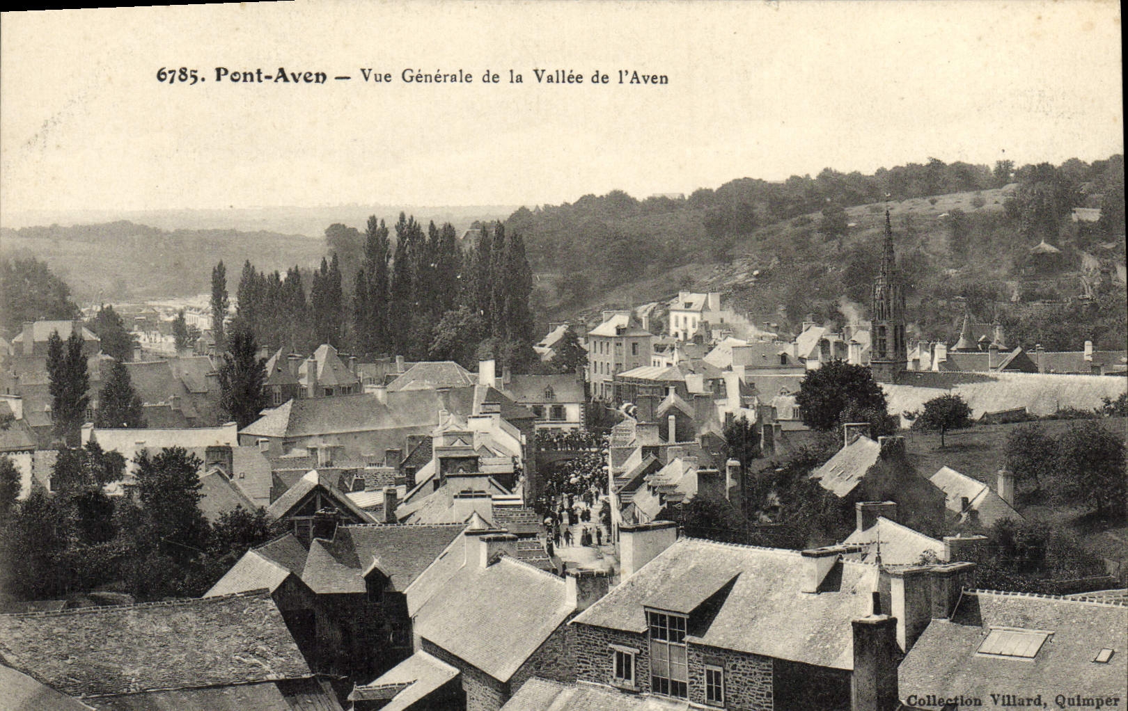 CPA Pont Aven Vue Generale de la Vallee de l'Aven