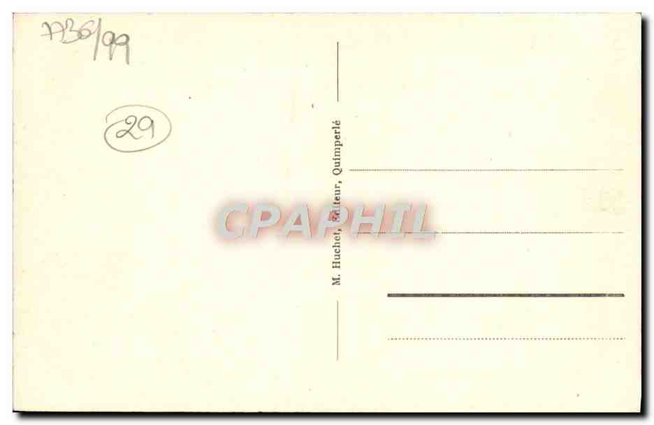 CPA Quimperle Eglise Ste Croix Chaire en bois sculpte du 17eme — Rückseite